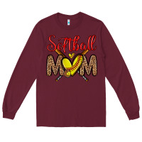Burgundy softball mom Long Sleeve Tee - Zillion Design Studio