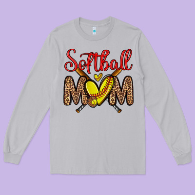 Softball Mom Long Sleeve Tee Designed By Zillion Design Studio