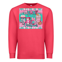 Cardinal merry Christmas pink coffee Premium Sweatshirt - Jasminsmagicworld