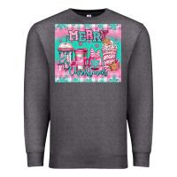 Charcoal Heather merry Christmas pink coffee Premium Sweatshirt - Jasminsmagicworld