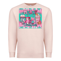 Pale Pink merry Christmas pink coffee Premium Sweatshirt - Jasminsmagicworld