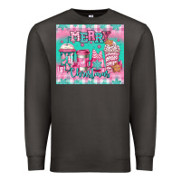 Smoke merry Christmas pink coffee Premium Sweatshirt - Jasminsmagicworld