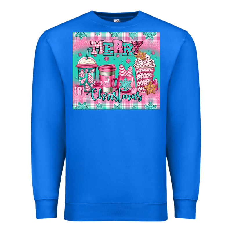 Merry Christmas Pink Coffee Premium Sweatshirt by Jasminsmagicworld | Teevron