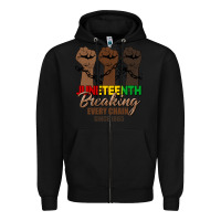 Black breaking every chain since 1865 Zipper Hoodie - HRA Design Shop