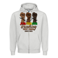 Dove Grey breaking every chain since 1865 Zipper Hoodie - HRA Design Shop