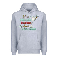 Heather Grey i have mixed drinks about feeling Premium Hoodie - MaliasSmallBusiness