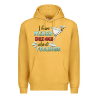 Mustard i have mixed drinks about feeling Premium Hoodie - MaliasSmallBusiness