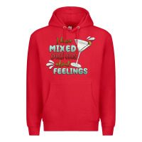 Red i have mixed drinks about feeling Premium Hoodie - MaliasSmallBusiness
