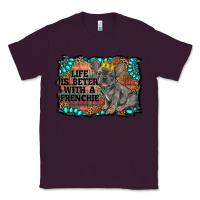 Plum life is better with a frenchie Classic Tee - RanaPortraitStore