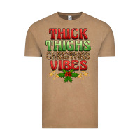 Vintage Coffee thick thighs christmas vibes Vintage Tee - BarkalooDesign