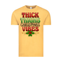 Vintage Mustard thick thighs christmas vibes Vintage Tee - BarkalooDesign