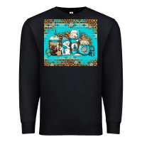 Black winter snowman coffee Premium Sweatshirt - Jasminsmagicworld