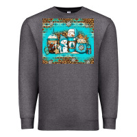 Charcoal Heather winter snowman coffee Premium Sweatshirt - Jasminsmagicworld