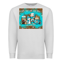 Dove Grey winter snowman coffee Premium Sweatshirt - Jasminsmagicworld