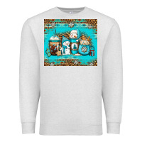 Oatmeal Heather winter snowman coffee Premium Sweatshirt - Jasminsmagicworld