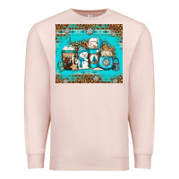 Pale Pink winter snowman coffee Premium Sweatshirt - Jasminsmagicworld