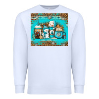 White winter snowman coffee Premium Sweatshirt - Jasminsmagicworld