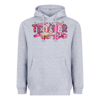 Heather Grey breast cancer teacher Heavyweight Hoodie - Artiststas