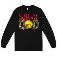 Black softball dad Long Sleeve Tee - Zillion Design Studio