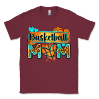 Burgundy basketball mom with leopard Classic Tee - Zillion Design Studio