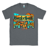 Charcoal Heather basketball mom with leopard Classic Tee - Zillion Design Studio