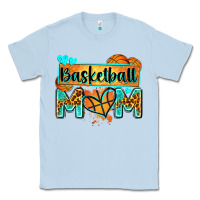 Dusty Blue basketball mom with leopard Classic Tee - Zillion Design Studio