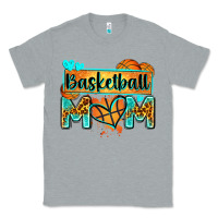 Heather Grey basketball mom with leopard Classic Tee - Zillion Design Studio
