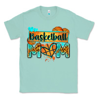 Seafoam basketball mom with leopard Classic Tee - Zillion Design Studio