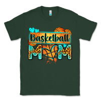 Sports Green basketball mom with leopard Classic Tee - Zillion Design Studio