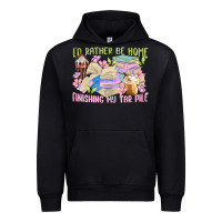 Black id rather be home finishing my tbr pile Urban Hoodie - MaliasSmallBusiness