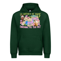 Forest Green id rather be home finishing my tbr pile Urban Hoodie - MaliasSmallBusiness
