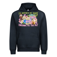 Navy id rather be home finishing my tbr pile Urban Hoodie - MaliasSmallBusiness