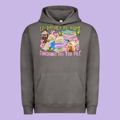 Id Rather Be Home Finishing My Tbr Pile Urban Hoodie Designed By Maliassmallbusiness