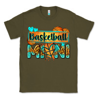 Army Green basketball mini with leopard Classic Tee - Zillion Design Studio
