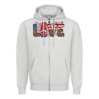 Dove Grey Love gnome Zipper Hoodie - Neo Western
