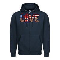 Navy Love gnome Zipper Hoodie - Neo Western