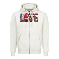 Oatmeal Heather Love gnome Zipper Hoodie - Neo Western