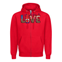 Red Love gnome Zipper Hoodie - Neo Western