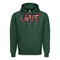 Sports Green Love gnome Zipper Hoodie - Neo Western