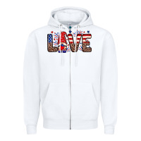 White Love gnome Zipper Hoodie - Neo Western