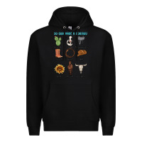 Black so god made a cowboy Premium Hoodie - MaliasSmallBusiness