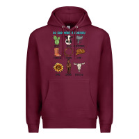 Burgundy so god made a cowboy Premium Hoodie - MaliasSmallBusiness