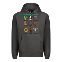 Charcoal Heather so god made a cowboy Premium Hoodie - MaliasSmallBusiness