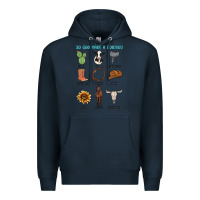 Navy so god made a cowboy Premium Hoodie - MaliasSmallBusiness