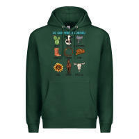 Sports Green so god made a cowboy Premium Hoodie - MaliasSmallBusiness