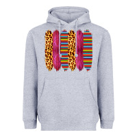 Heather Grey Pink Leopard Serape Brush Strokes Heavyweight Hoodie - Bettercallsaul