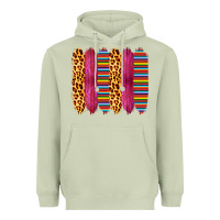 Matcha Pink Leopard Serape Brush Strokes Heavyweight Hoodie - Bettercallsaul