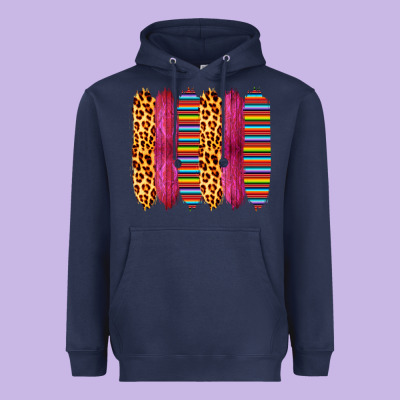 Pink Leopard Serape Brush Strokes Heavyweight Hoodie Designed By Bettercallsaul