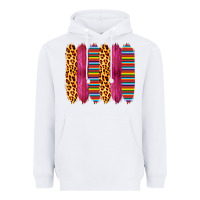 White Pink Leopard Serape Brush Strokes Heavyweight Hoodie - Bettercallsaul
