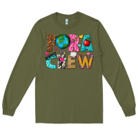 Army Green para crew Long Sleeve Tee - texasbilliewilder